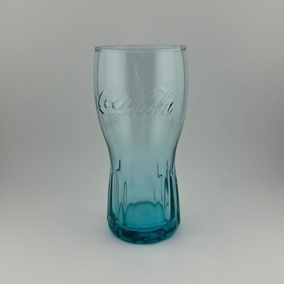 Coca-Cola CocaCola Coke Blue 16oz Ounce Drinking Glass Cup - Picture 1 of 1